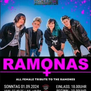 The RAMONAS – All Girl Ramones Tribute Band Leipzig Hellraiser 01.09.2024 18:00 Uhr