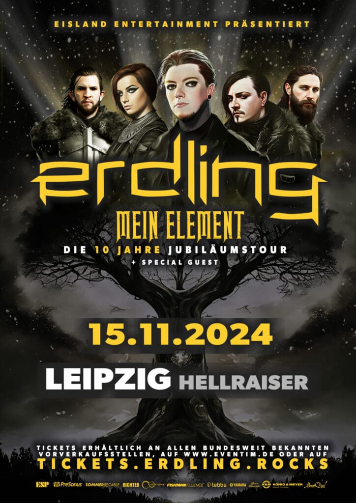 Arena Ticket | ERDLING – „Mein Element – Die 10 Jahre Jubiläumstournee 2024“ Leipzig Hellraiser 15.11.2024 19:30 Uhr | 2024 11 15 Erdling