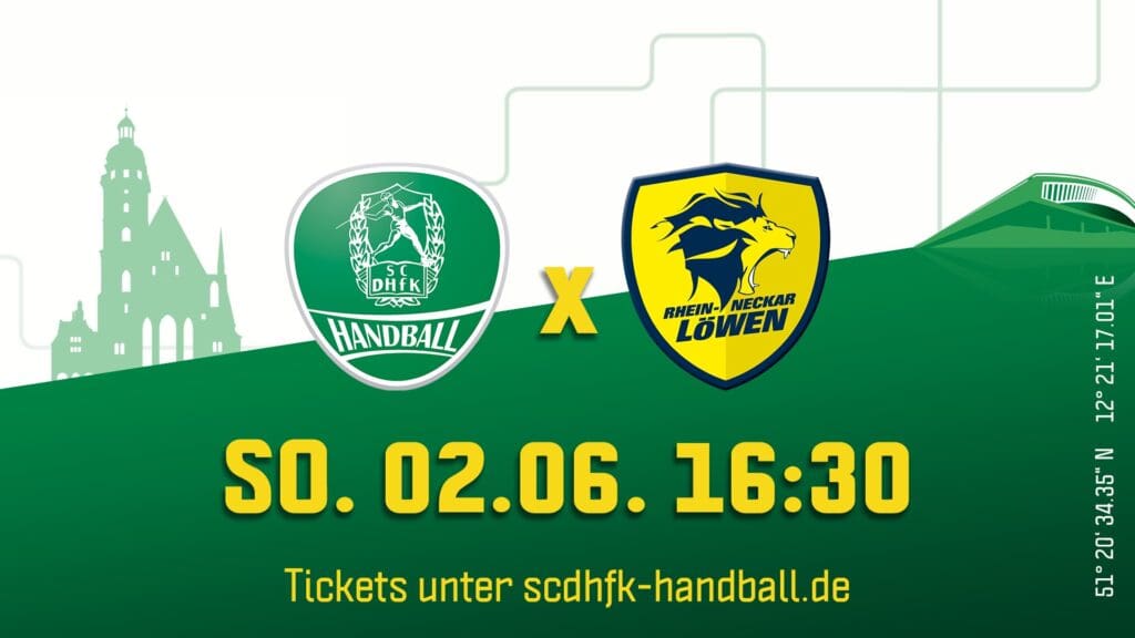 Arena Ticket | SC DHfK Leipzig - Rhein Neckar Löwen 02.06.2024 16:30 Uhr QIA Leipzig | 16zu9 Rhein Neckar Loewen