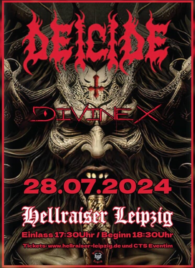 Arena Ticket | Deicide - European Tour 2024 Leipzig Hellraiser 28.07.2024 18:30 Uhr | 2024 07 28 Deicide 1