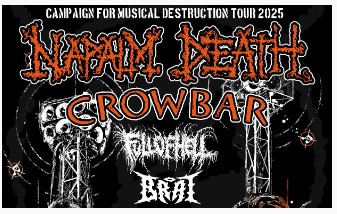 Arena Ticket | Napalm Death – Campaign for Musical Destruction Leipzig Felsenkeller 13.02.2025 19:30 Uhr | 2025 02 13 Campaign for Musical Destruction