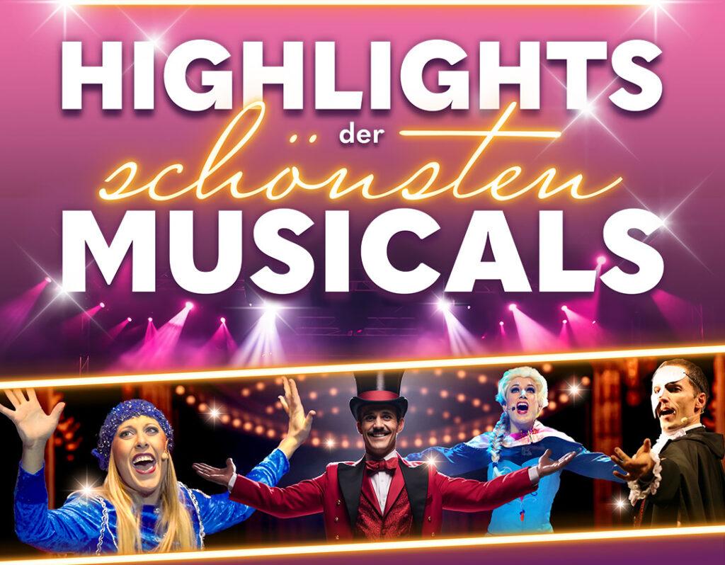 Arena Ticket | Highlights der schönsten Musicals - Die größten Hits unserer Zeit - Gewandhaus Großer Saal Leipzig 27.02.2025 20:00 Uhr | 2025 02 27 Schoenste Musicals e1734803827947