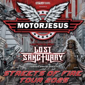 Motorjesus Streets of Fire Tour 2025  SPECIAL GUEST: Lost Sanctuary Leipzig Hellraiser 05.09.2025 20:00 Uhr