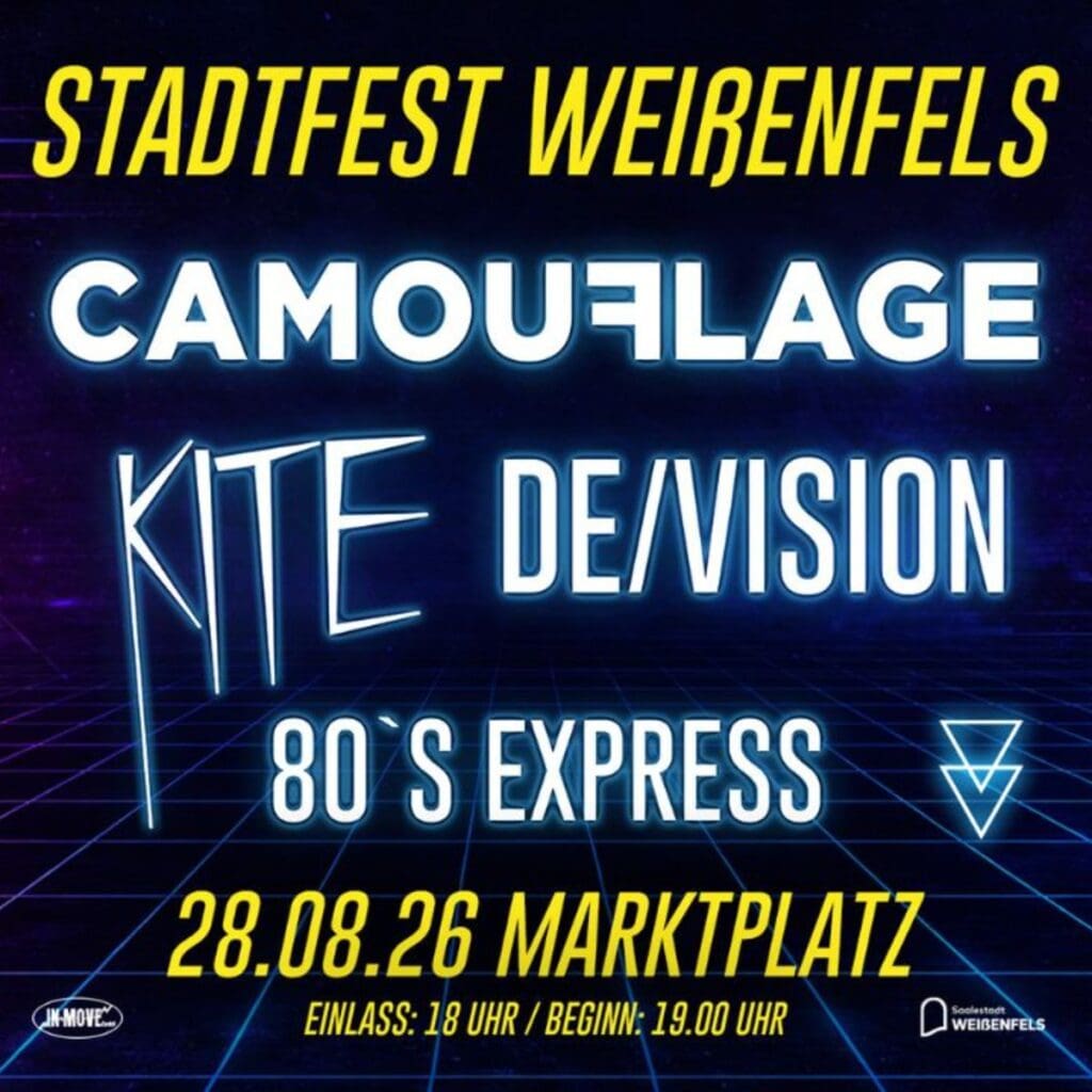 Arena Ticket | Synthie-Pop-Night - Marktplatz Weißenfels 28.08.2026 19:00 Uhr | 2026 08 28 Synthie Pop Night 1x1 20260421144036