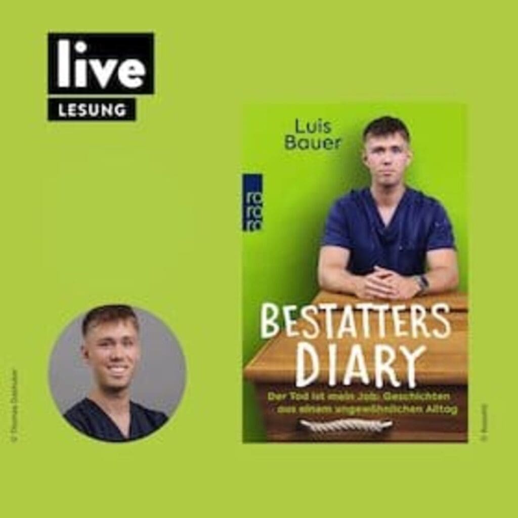 LESUNG: Luis Bauer - Bestatters Diary - Leipzig - Buchhandlung Hugendubel - 02.09.2026 20:15 Uhr 12 Arena Ticket | LESUNG: Luis Bauer - Bestatters Diary - Leipzig - Buchhandlung Hugendubel - 02.09.2026 20:15 Uhr | 2026 09 02 Luis Bauer 1x1 20260604123152