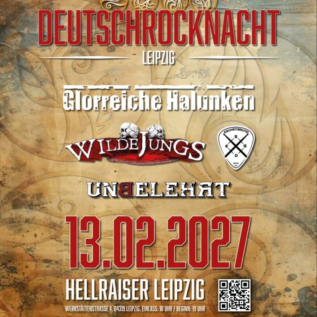Deutschrocknacht Leipzig - Leipzig Hellraiser 13.02.2027 20:00 Uhr 4 Arena Ticket | Deutschrocknacht Leipzig - Leipzig Hellraiser 13.02.2027 20:00 Uhr | 2027 02 13 Deutschrocknacht scaled 1x1 20260815124343
